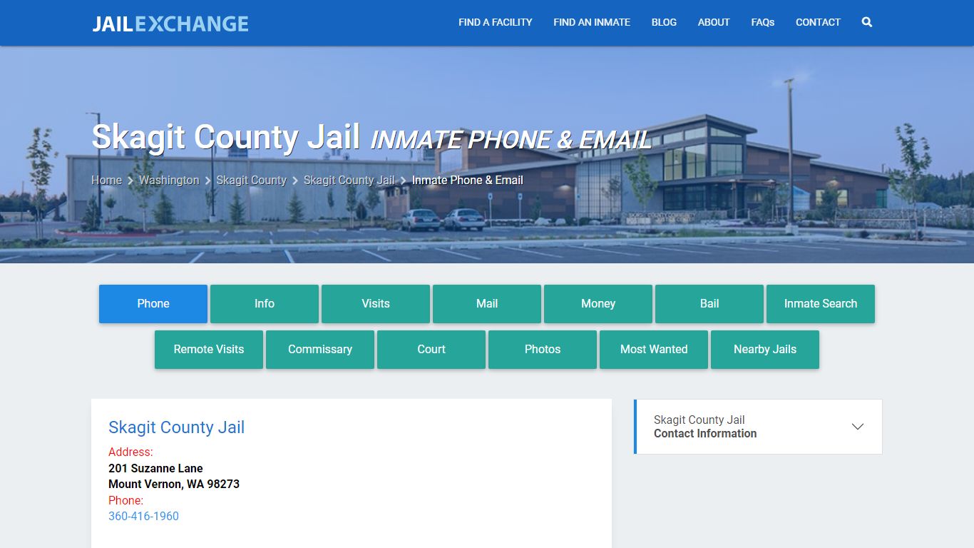 Inmate Phone - Skagit County Jail, WA - Jail Exchange